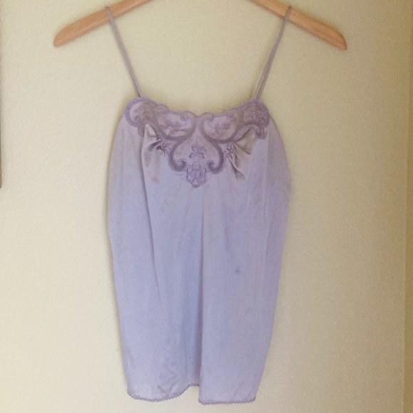 Lilac Embroidered Vanity Fair Camisole - Picture 1 of 3